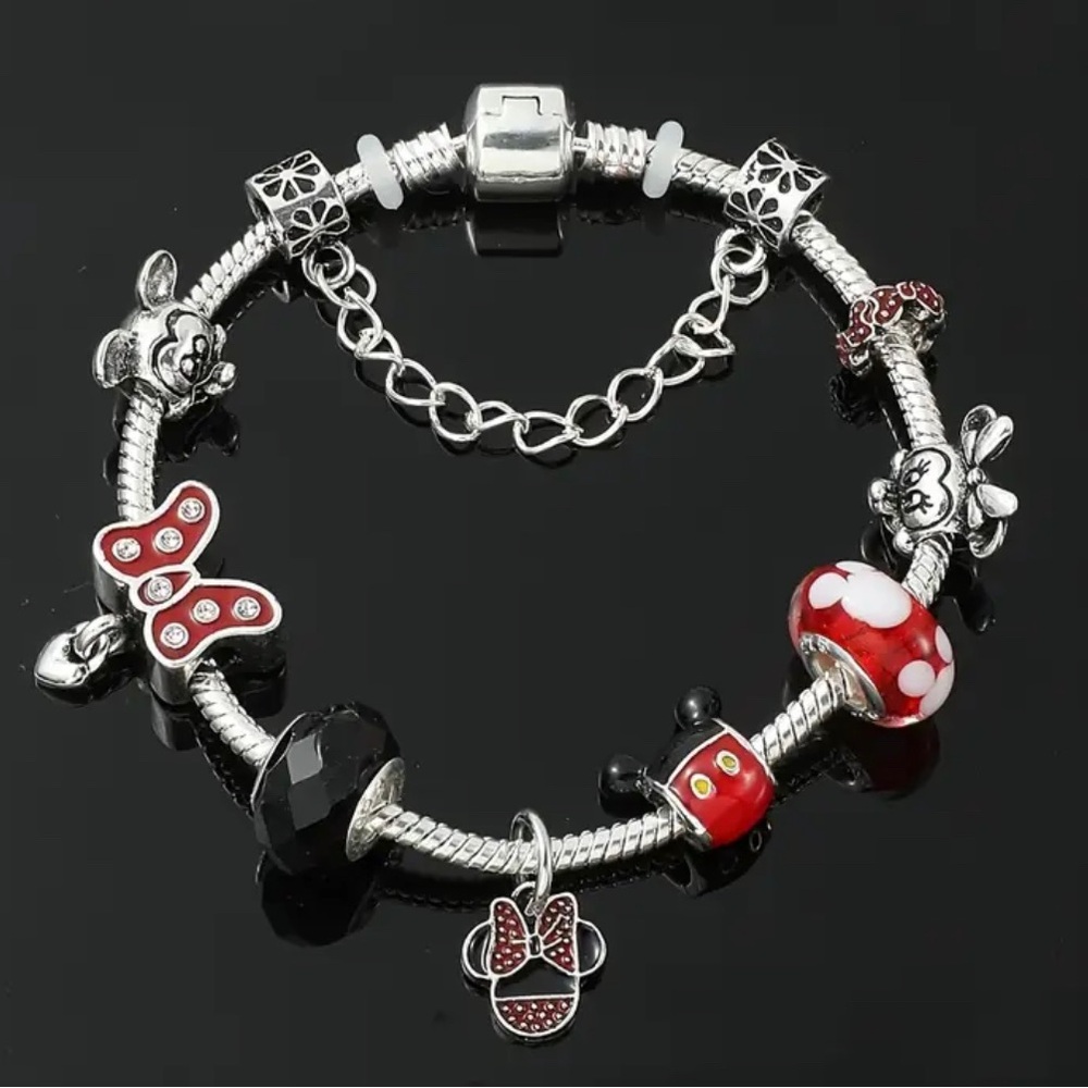 Minnie & Mickey Mouse Charm Bracelet Girls & teens